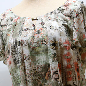 Rebecca Malone Woman's Peach Short Sleeve Blouse